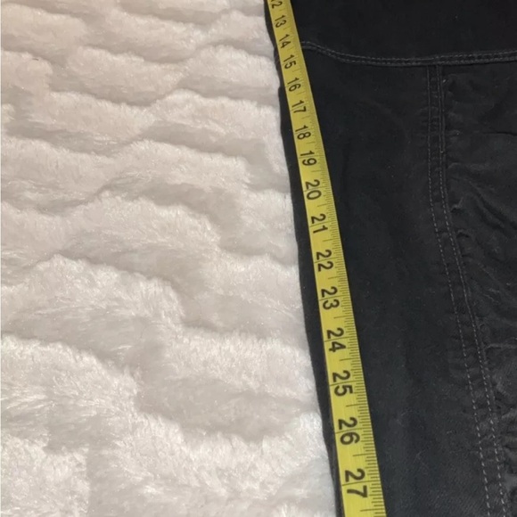 ALLEN B. SCHWARTZ Womens BLACK RUCHED ZIPPER ANKLE DENIM JEANS Size 12 - Picture 11 of 11